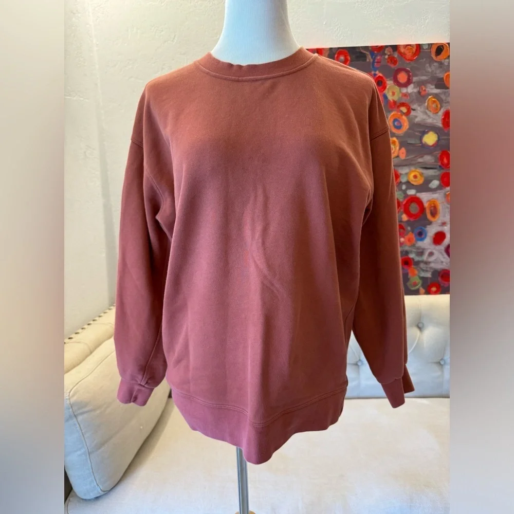 Lululemon Perfectly Oversized Crew in Soft Cranberry color